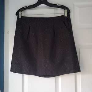Black & Silver Lined Gap Mini Skirt